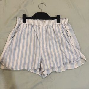 Madewell Striped Blue and White Women's Shorts